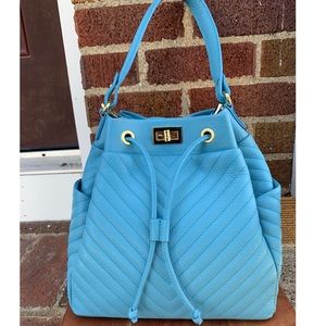 Unica! Firenze Leather Quilted Bucket Crossbody